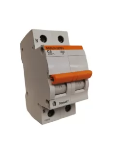 Disyuntor Schneider doma47c6 1p n c 6a de 2 módulos y 4,5 kA